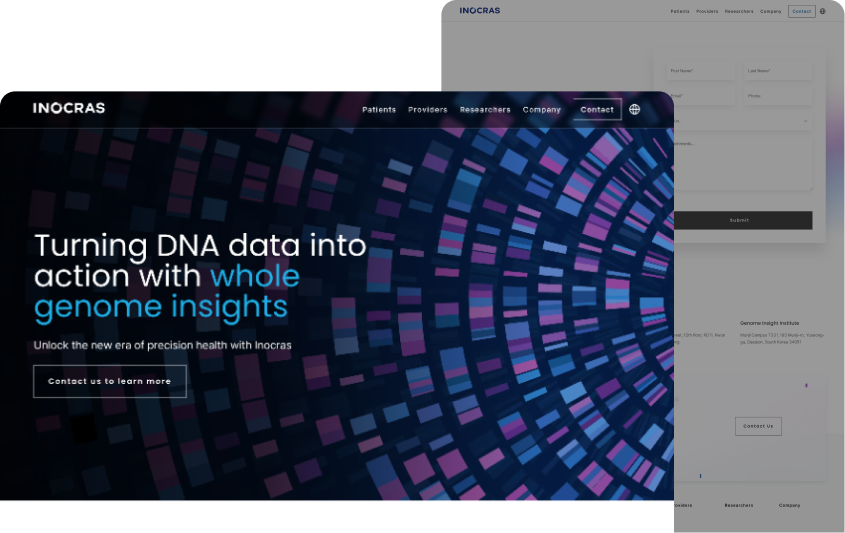 Inocras Website Design