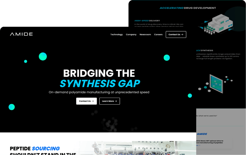 Amide Technologies Website Design