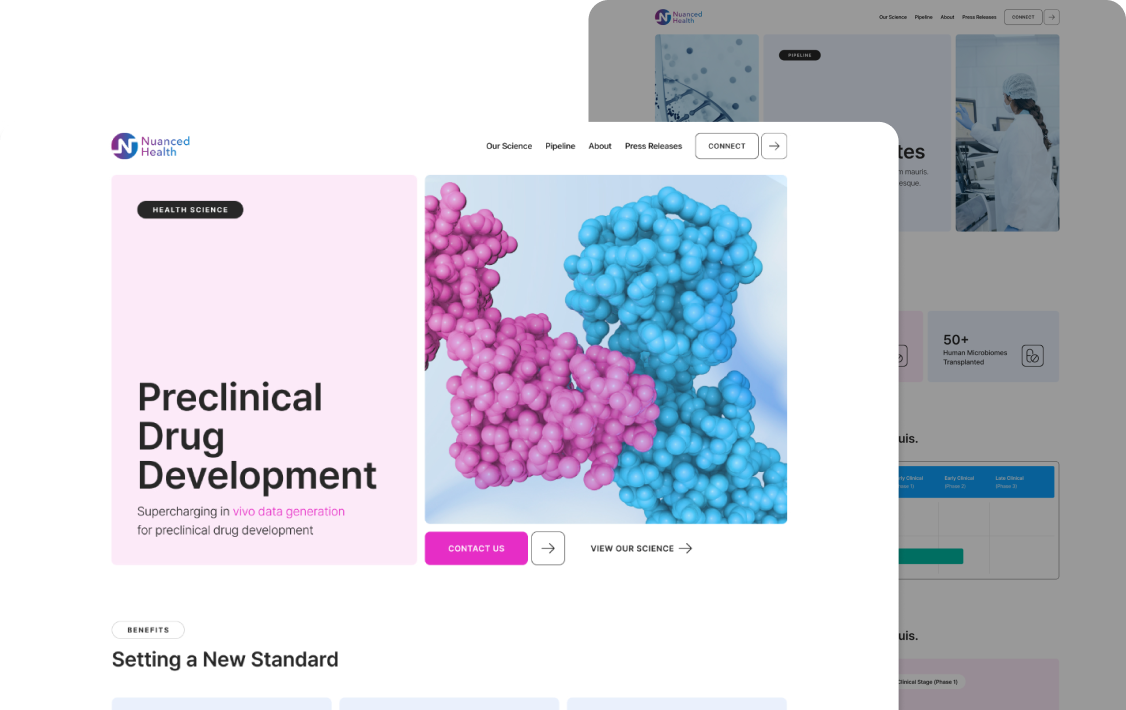 Nuanced Health Website Design